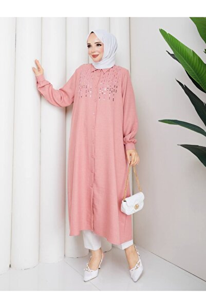 moda periy LİNA UZUN TUNİK PUDRA