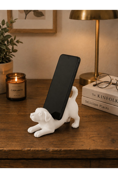 Genel Markalar Sevimli Köpek Figürlü Telefon Standı – Dekoratif Masaüstü Cep ...