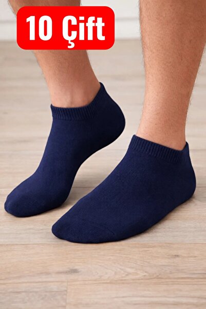 mod101 10 Çift Ekonomik Paket Patik Çorap Lacivert Patik Çorap Düz Çorap