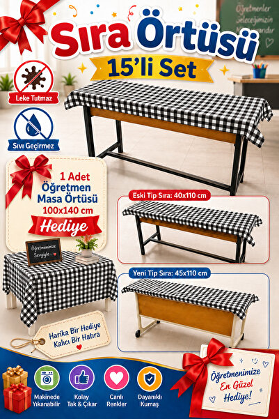 Soft Kare Duck Fabric Tablecloth Set of 15 – Available in Different Sizes and...