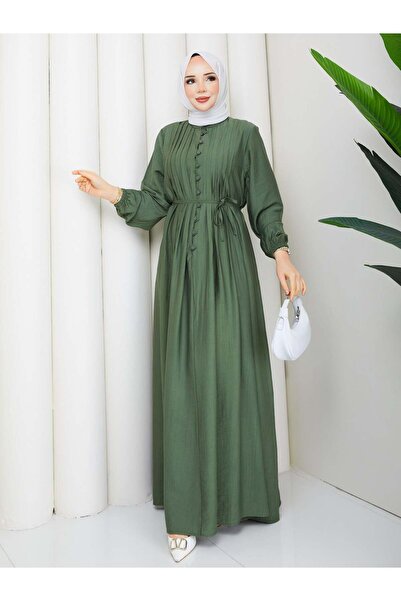 moda periy CANSEL ELBİSE HAKİ YEŞİLİ