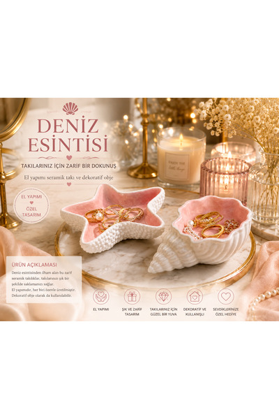 By Şirin Candle El yapımı 2li Takı Tabağı