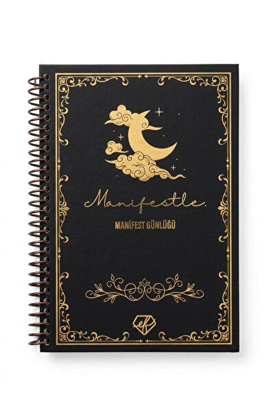 Lento Design Siyah Manifestle Manifest Günlüğü - Spiralli Çekim Yasası ve Mot...