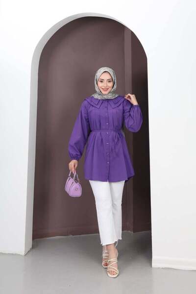 moda periy BEBE YAKA MOR TUNİK