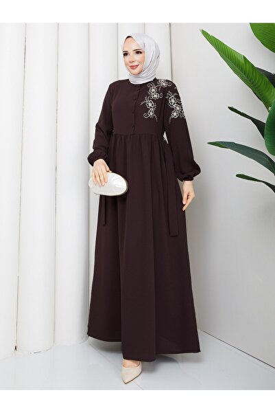 moda periy ÇİĞDEM ELBİSE KAHVE