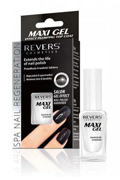 Revers MAXI GEL EFFECT PLUMPING TOP COAT Prelungește durabilitatea lacului de...