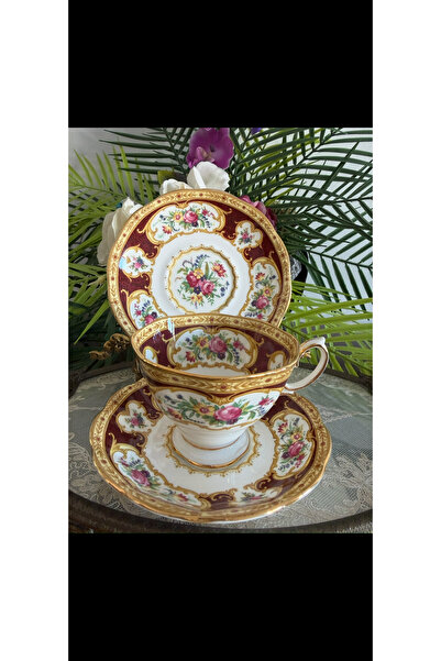 Genel Markalar Royal Albert Lady Hamilton kahve Fincan Trio