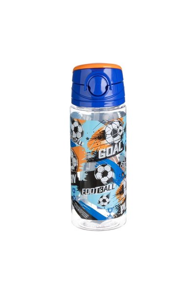 OEM Sticlă de apă Pop Up Fotbal Transparentă Bleu pentru Copii 500 ml