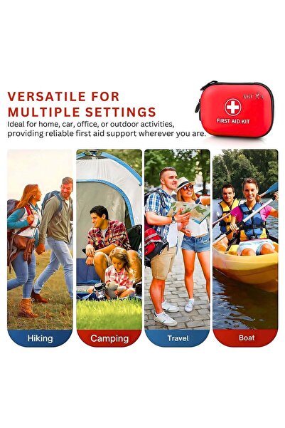 Generic 200-Piece First-Aid-Kit / First Aid Box for Car, Home, Travel, Camping, Businesses, Compact Wa