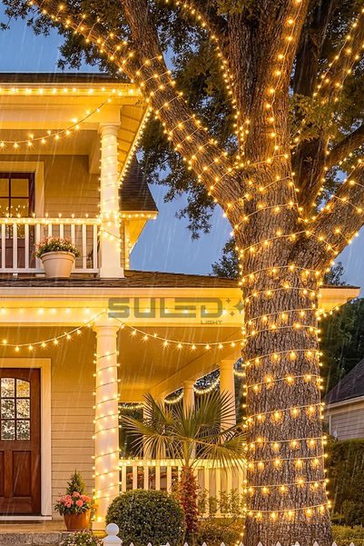 SULED 50 Metre Led Süsleme Işığı Gün Işığı Sarı 220V Bahçe Balkon İç & Dış Mekan Ambiyans Aydınlatma Ledleri