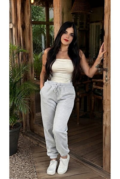 FUNSTYLE High Waist Drawstring Pocketed Women's Jogger Sweatpants