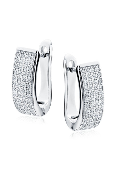 MANAVA Silver earrings with zircons - Duchessa