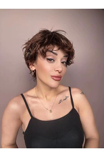Suzan Peruk Medikal Peruk- Fiber sentetik saç gerçek saç dokulu- Ense kısmı a...