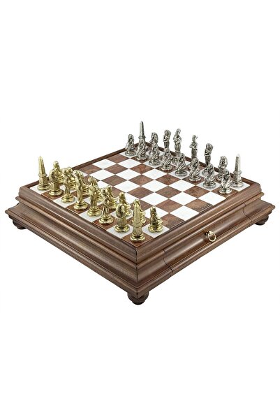 İTALFAMA Set de șah italian de lux 47x47 cm Lemn și marmură