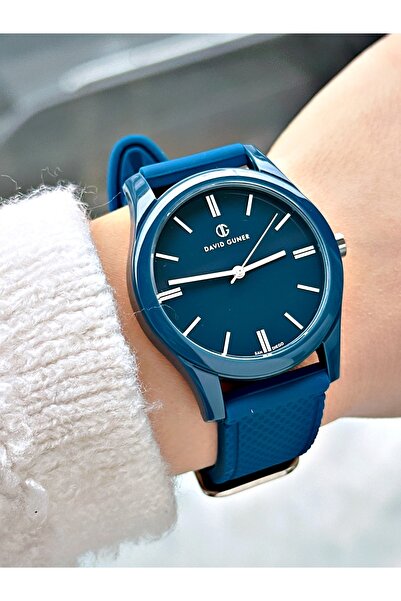 DAVID GUNER Special Design Navy Blue Color 3 Atm Miyota Movement Soft Touch S...