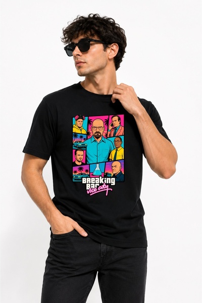 barsdepo Μπλουζάκι με στάμπα BREAKING BAR VICE CITY, Ποιότητα PREMIUM Unisex ...