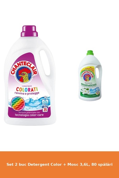 Chanteclair Set 2 Detergent 3,6L, 80 Spălări, 1xColor, 1xMosc
