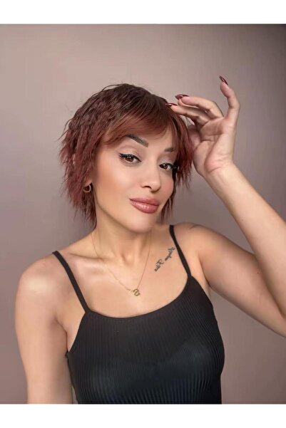 Suzan Peruk Medikal Peruk- Fiber sentetik saç gerçek saç dokulu- Ense kısmı a...