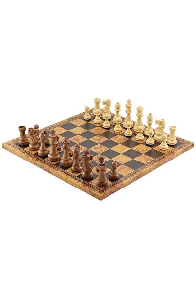 İTALFAMA Set de șah de lux – Piese din lemn de salcâm ponderate de 10,2 cm și...