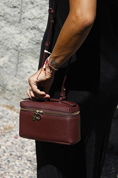 CULTE Presko Bordo Mini Box Form Women's Bag, Crossbody & Handbag