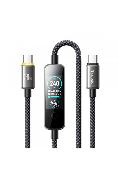 Mcdodo Cablu Date si Incarcare USB-C - USB-C CA-8750 Display, 240W, 1.2m, Negru