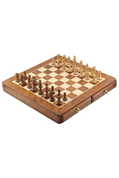 İTALFAMA Set de șah de lux – Piese premium din lemn de trandafir de 8,5 cm și...