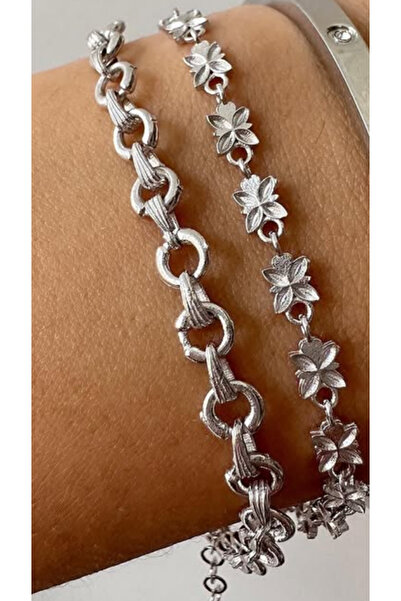 Wind Silver Zincir Tasarım Bileklik 925