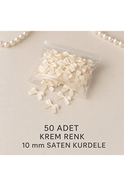 Doğasüs Fiyonk Hazır Saten Kurdele 10 mm 50 Adet Balon Süsleme Nikah Şekeri S...