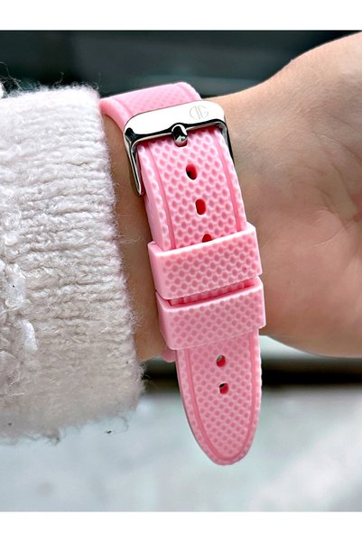 DAVID GUNER Special Design Pink Color 3 Atm Miyota Movement Soft Touch Silicone Cord Unisex Wristwatch 8688Dg