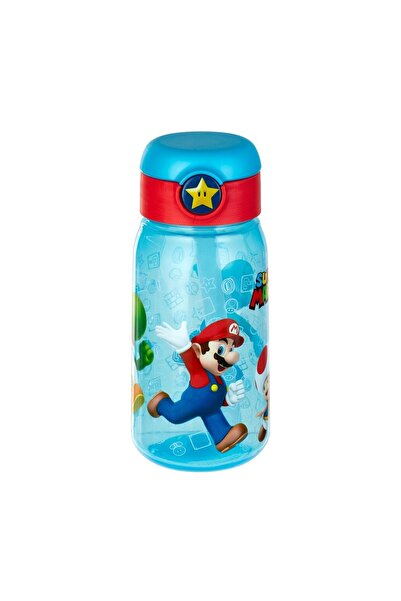 OEM Sticlă de apă Pop Up Transparentă Bleu Super Mario 510 ml pentru copii