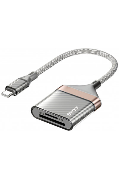 Bwoo Cititor Card USB-C BZ64, SD - microSD, Gri