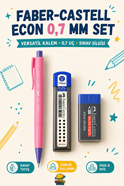 neptünstore Faber-Castell Econ 0.7 mm Versatil Pen, 24-Piece Tip and Exam Era...