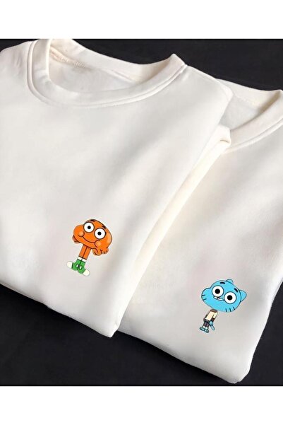Mythologie 2-Piece Gumball Lover Combination Sweatshirt - White Printed Overs...