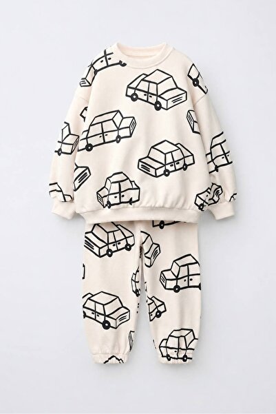 daisydolly Boys' Printed Detailed Cotton Bottom Top Set