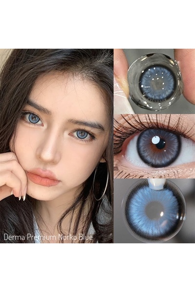 dermasuction Derma premium Norko Blue 1 Yıllık 12 Ay Kullanım Süreli Göz Lensi