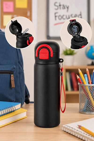 EMİLA HOME Stainless Steel Body Water Bottle & Flask 600 ml Dual Use with & W...