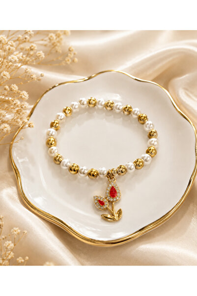 Eloré Glided Flora Pearl Bracelet