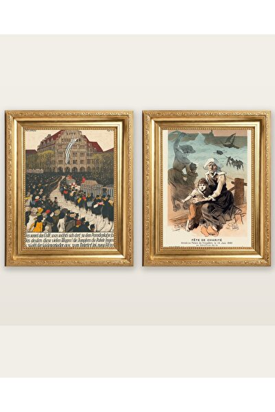 Es Zieht Der Seidengrieder Retro Vintage Poster Seti 2'li