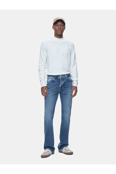 Ltb Tınman 401 Mid-Waist Straight Leg Mid Indigo Jean Trousers