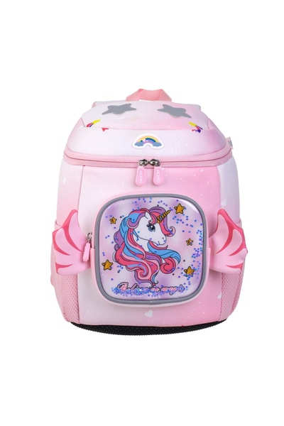 OEM Ghiozdan grădiniță copii, model unicorn, neopren, roz – pregătit pentru g...