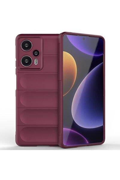 OEM TPU Ανθεκτική Ενισχυμένη Θήκη Σιλικόνης για Xiaomi Poco F5 5G - Κρασσί Κό...