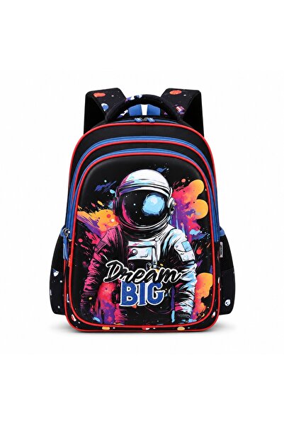 velve Ghiozdan scolar 3D ergonomic pentru baieti Astronaut, 42x30x22 cm, Mult...
