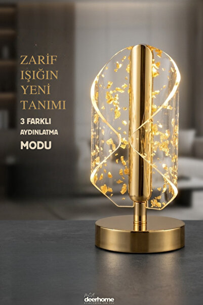 MCA Deerhome 3D Sonsuzluk Kristal LED Gece Lambası, Şarjlı Dokunmatik Kontrol...