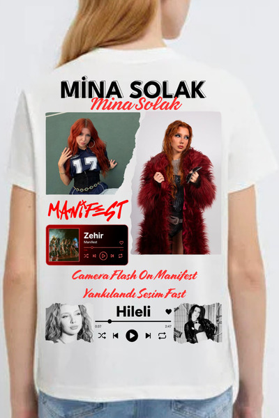 shidumanlar Manifest Mina Solak Unisex T-shirt Özel Tasarım Baskılı Oversize ...