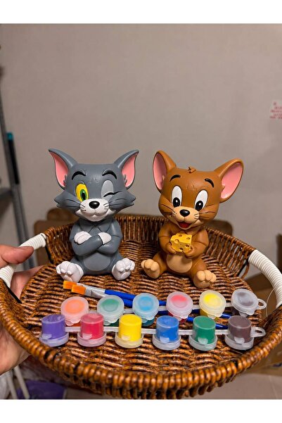The Art Of Casting Sevgiliye Özel Tom ve Jerry Saksı Boyama Seti, Best Friend...