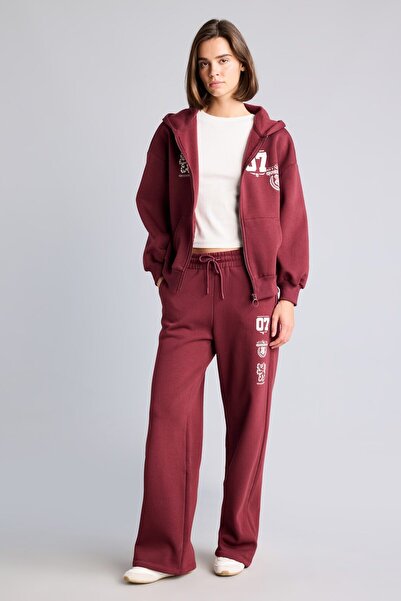 DeFacto Harry Potter Wide Leg Waist Tie Printed Thick Fabric Sweatpants I3173...