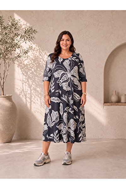 Paw Garage Φόρεμα plus size - Πολύχρωμο - Μακρύ