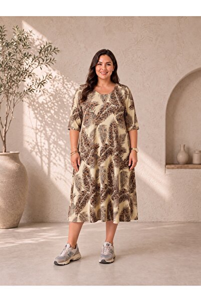Paw Garage Φόρεμα plus size - Πολύχρωμο - Μακρύ