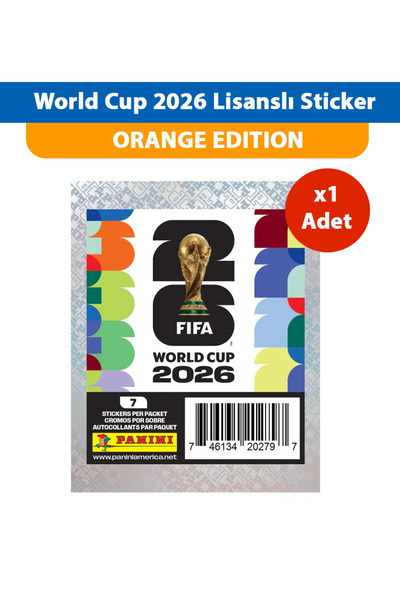 Panini World Cup 2026 Orange Edition Lisanslı Sticker Paketi x1 Adet