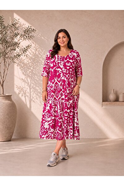 Paw Garage Φόρεμα plus size - Πολύχρωμο - Μακρύ